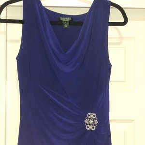 Ralph Lauren Royal Blue Stunning Evening Gown